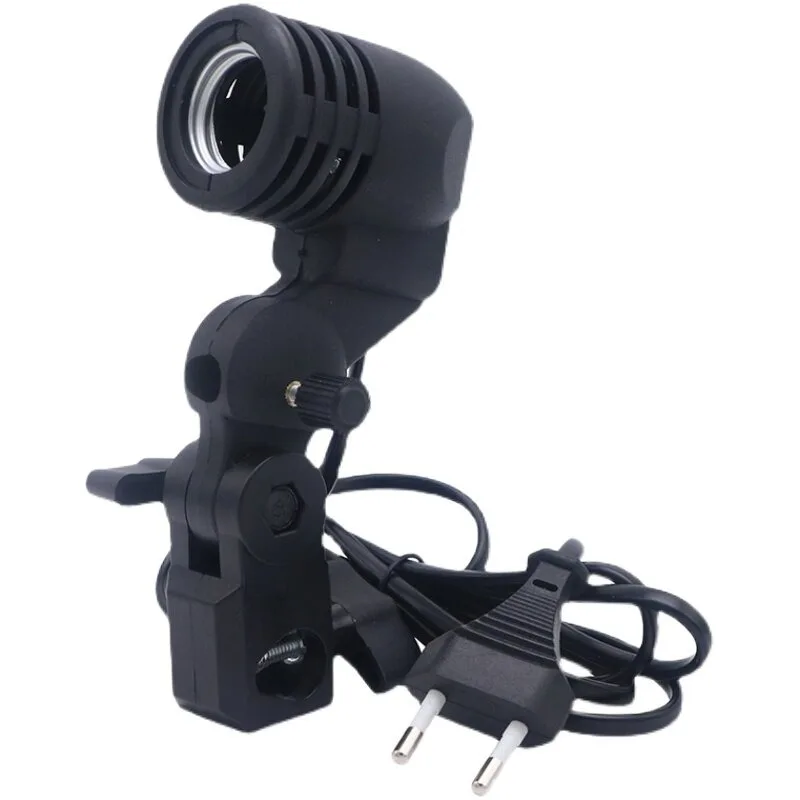E 270,000 Photography Fill Light Holder E27 Single Head Screw Umbrella Lamp Holder Photography Light Bulb Accessories