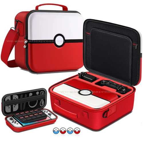 Estuche de Transporte de Gran Capacidad con Forro de Esponja Suave, Bolsa de Hombro, Bolsa de Viaje para Consola Nintendo Switch OLED y Accesorios de Juego