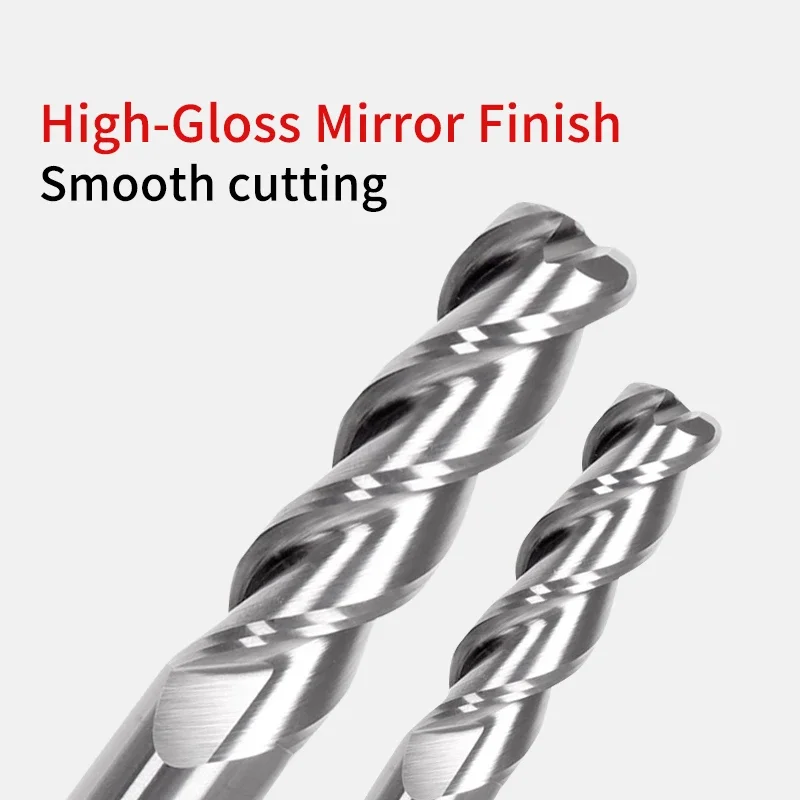 Fresa per raggio angolare in carburo Chowmaster 3F non rivestita R Bullnose fresa in carburo di tungsteno per utensili da taglio CNC in alluminio