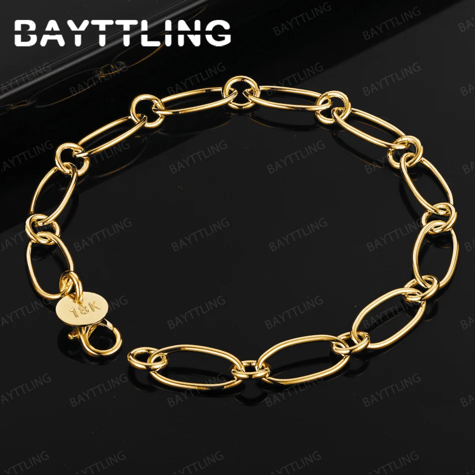 

Роскошный браслет из стерлингового серебра 925 пробы, золото 18 карат, 8 дюймов, нежный полый браслет для женщин, подарок на вечеринку, ювелирные изделия, свадебные аксессуары