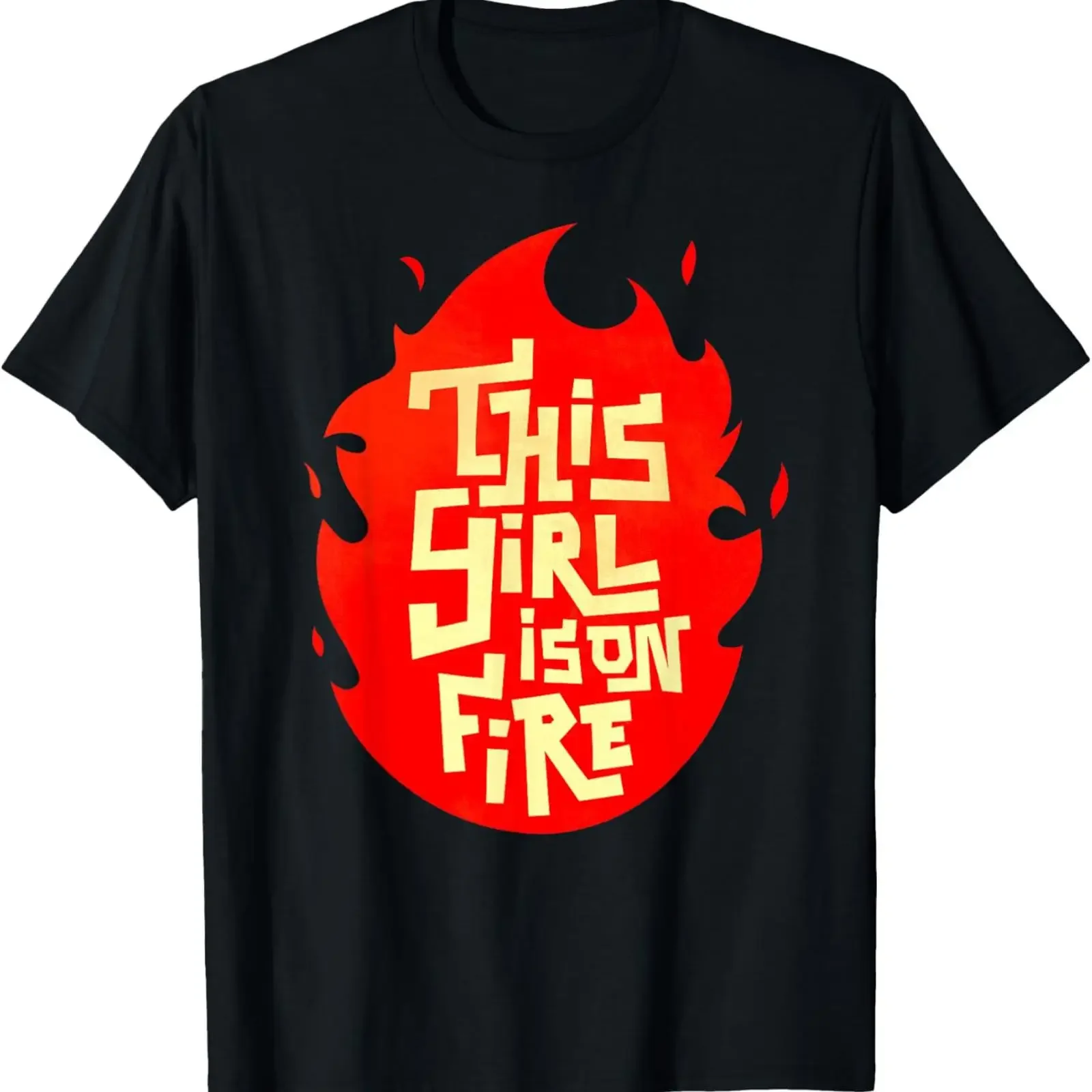 This Girl Is On Fire Emancipation Women Power Go Girls T Shirt vintage Washed streetwear homme Top For Everyday Wear Breathable