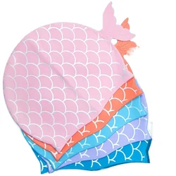 1Pcs Mermaid Tail Children Swimming Cap Silicone Waterproof Cartoon Kids Girls Swim Hat Free-diving Surfing Swimming Accesories