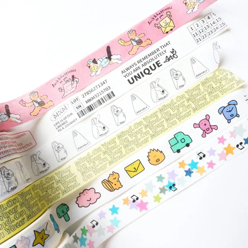 Ins Fantasy Cartoon Music Note Decorative Adhesive Tape Masking Washi Tape Diy Scrapbooking Sticker Label Japanese Stationery