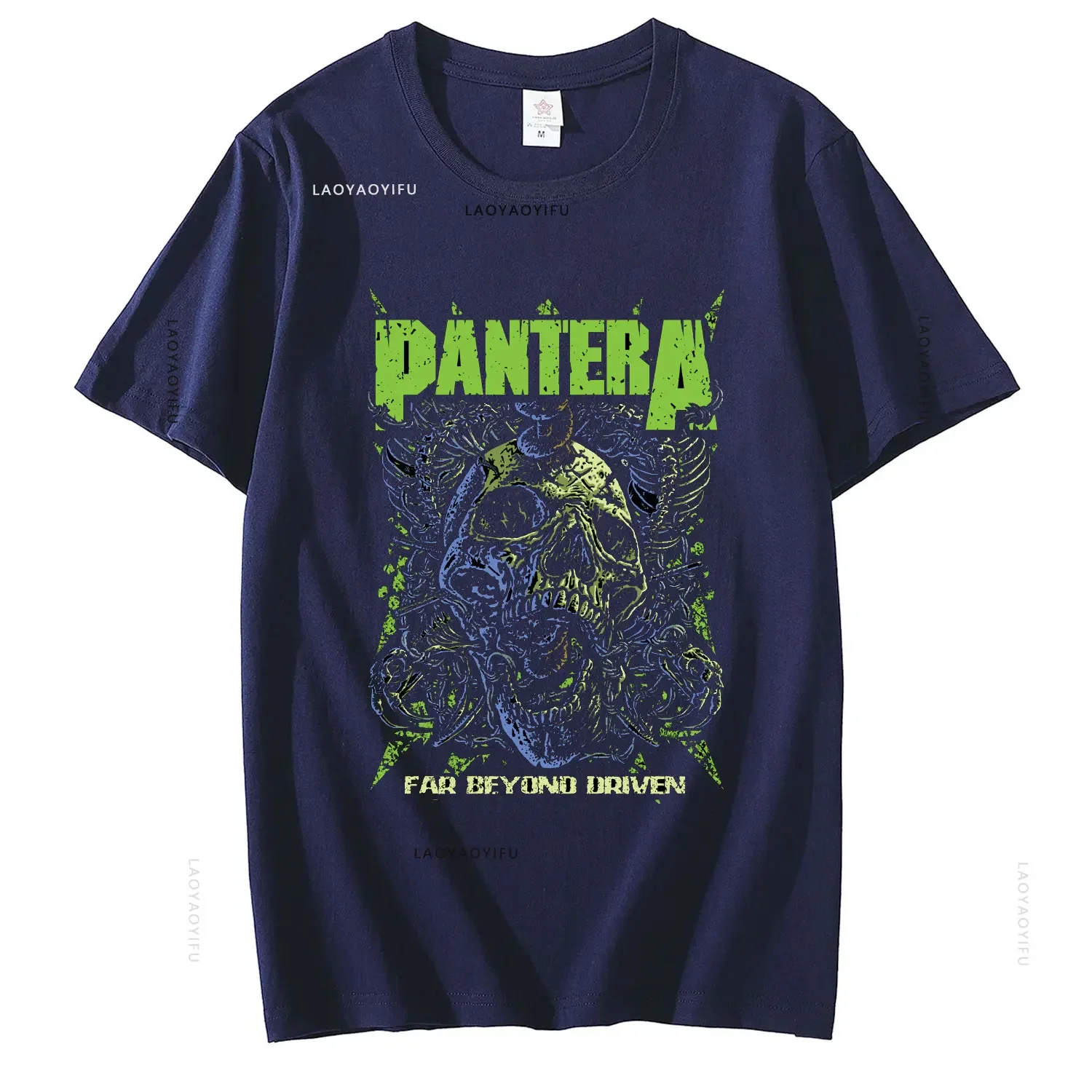 Vintage Pantera Band Men Women\'s 100% Cotton T Shirts Heavy Metal Band Merchandise Leisure Tees Short Sleeve Round Neck T-Shirts