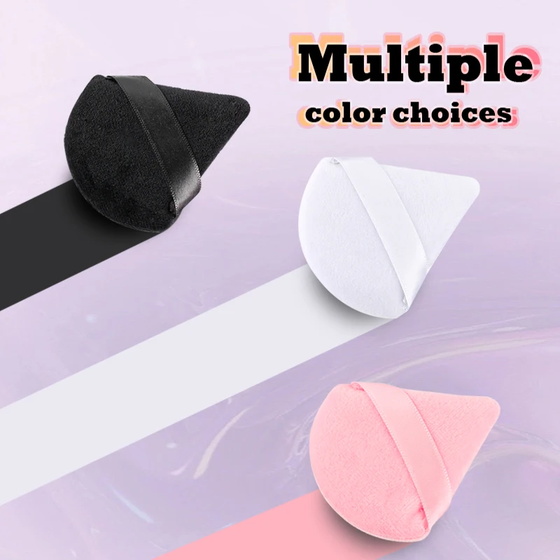 YSDO 1/2/3/6Pcs Powder Puff Face Cosmetics Triangle Velvet Powder Puff Makeup Sponge Reusable Washable Woman Beauty Make Up Tool