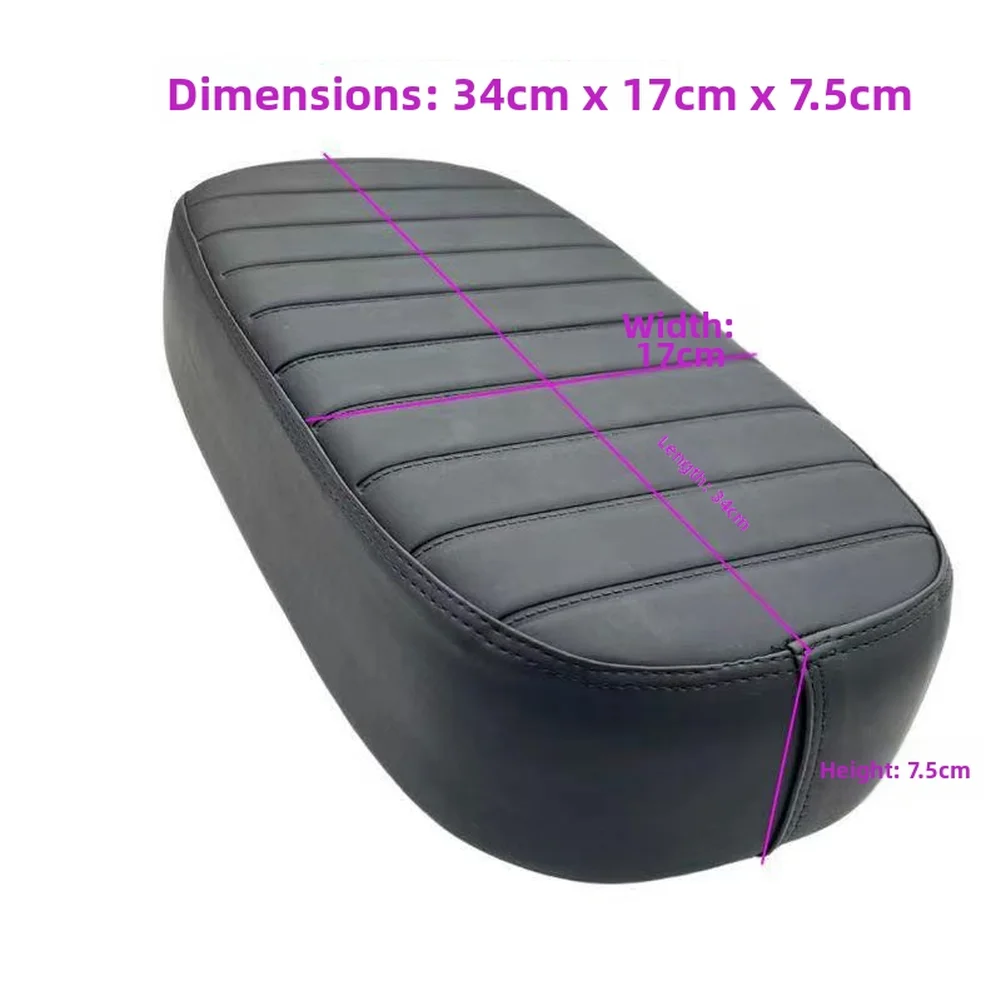 For Electric Bicycle Seat Cushion with Optional Backrest Support Waterproof PU Leather 34x17x7.5 cm for Commuting