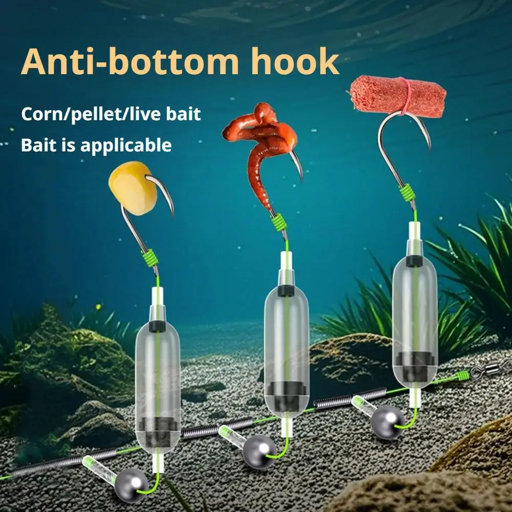 مكافحة أسفل 3 خطاف خط الصيد مجموعة المهنية المضادة للتشابك تصميم تعليق بارب هوك الأسماك أداة الملحقات #1