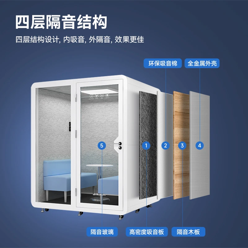 Indoor mobile soundproof room Piano room Recording studio Home silent cabin Sleeping compartment