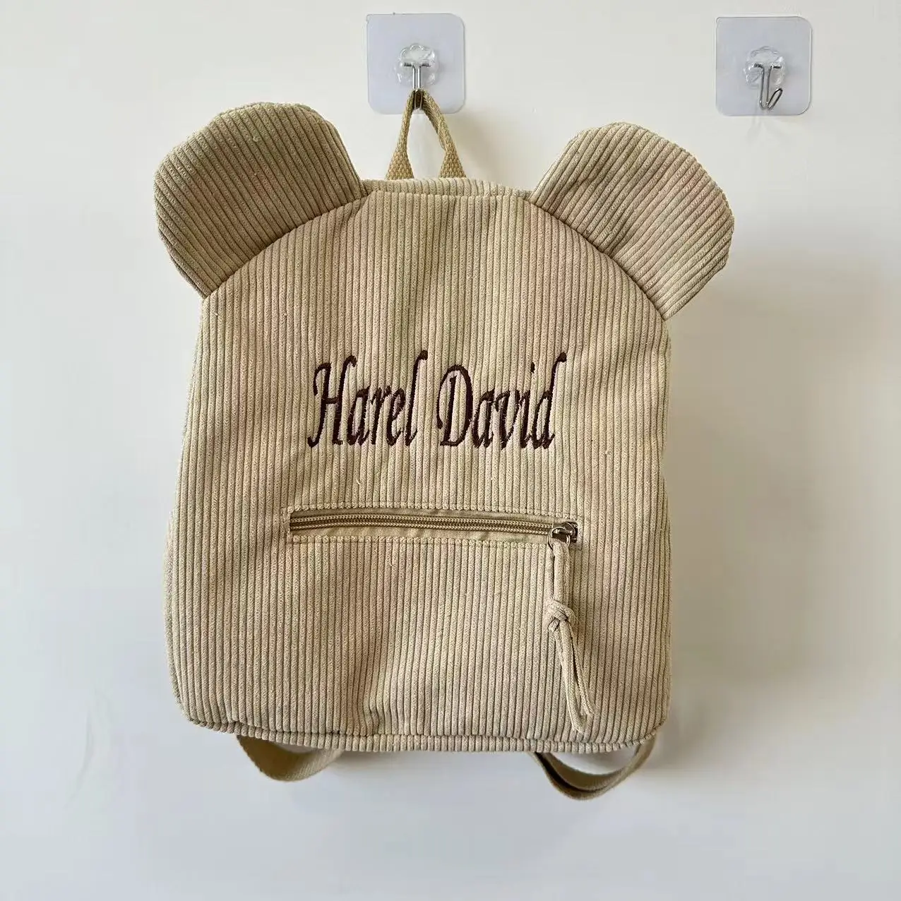 Personalised Bear Backpack Embroidered Your Name Children School Bag Travelling Rucksack Women's Cute Bear Shoulder Backpacks