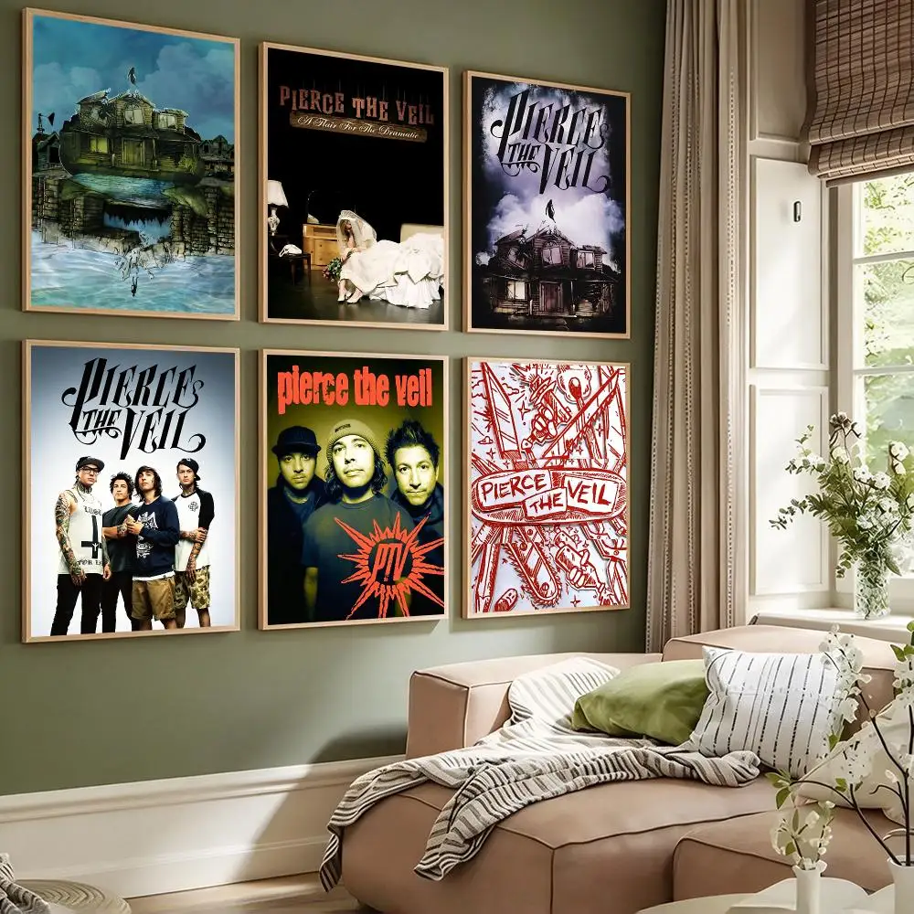 band Pierce The Veil Poster Poster HD Printing Comfortable and Fresh Style Wall Art Home Decor Living Room Cafe Gift