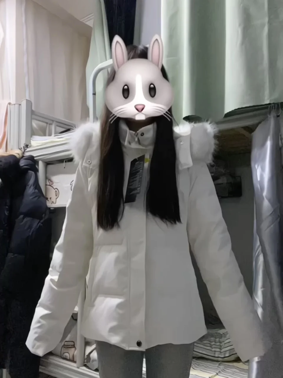 

Korean Style Thickened down Jacket Women's Winter Coat with Hood Large Fur Collar Cotton Padded Bread Style Warm Coat