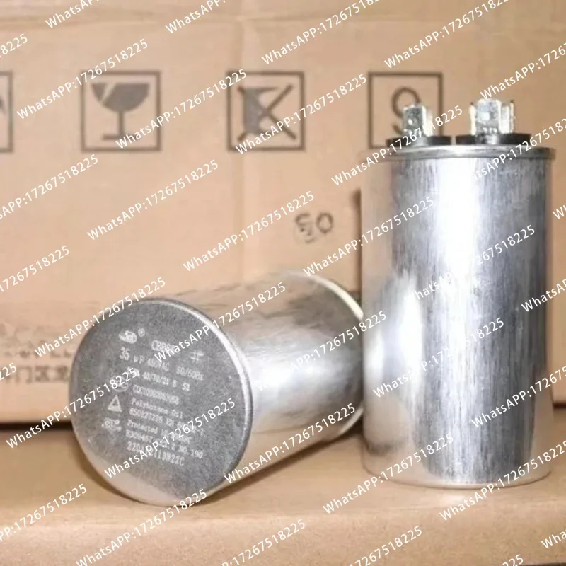 Capacitor CBB65 para ar condicionado, para partida do compressor da unidade externa, 25/30/35/40/45/50/60μF, 450V, à prova de explosão, 1 unidade.
