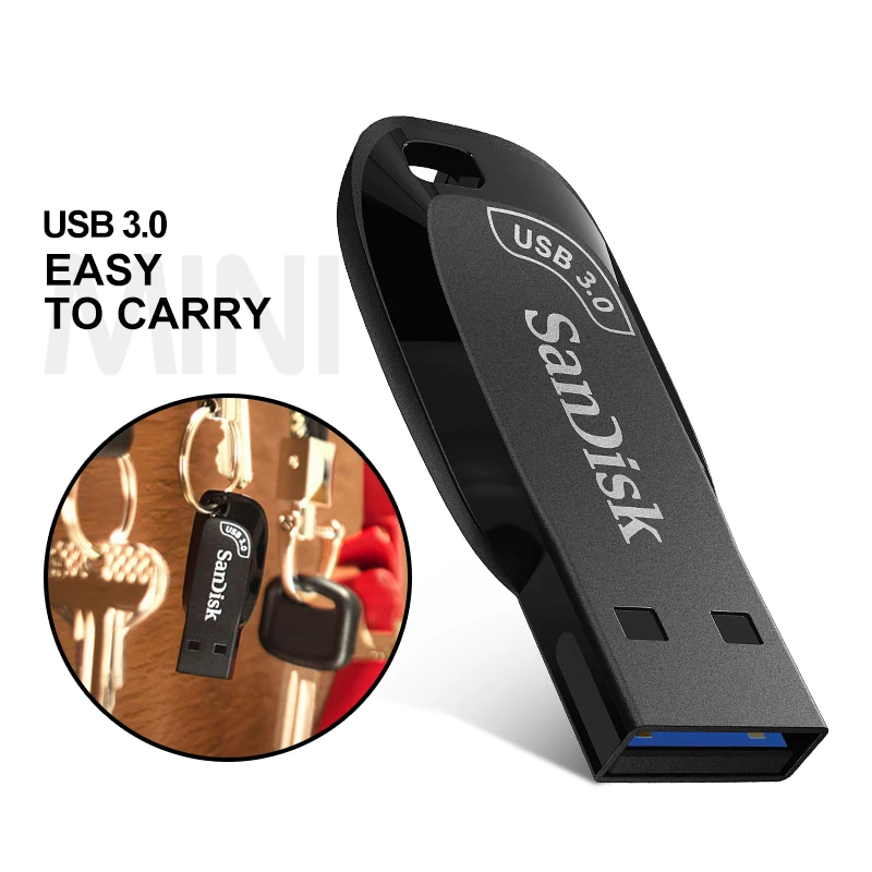 USB3.0 Flash Drive 32GB 64GB 128GB 256GB CZ410 Ultra Shift 100MB/s Black Memory Stick U Disk Mini Pendrive For Computer