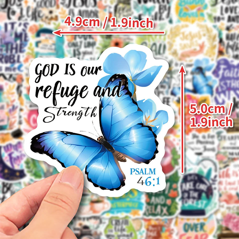 10/30/50PCS Bible Sticker Graffiti Decorative Luggage Guitar Laptop Skateboard Motorcycle Helmet Refrigerator Waterproof Sticker