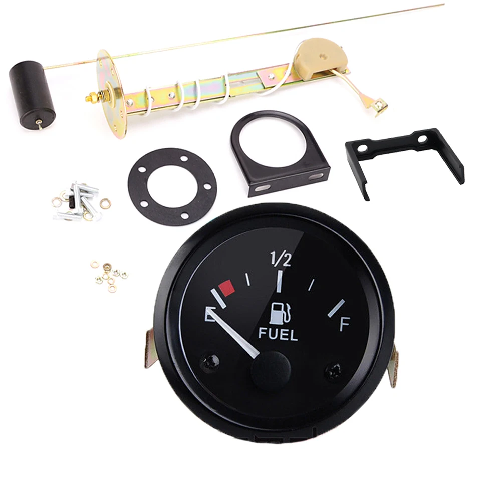 

Universal 12V Fuel Level Gauge LED E-1/2-F Pointer 52mm Backlight Oil Level Gauge Fuel Level Meter for Marine Boat Yacht