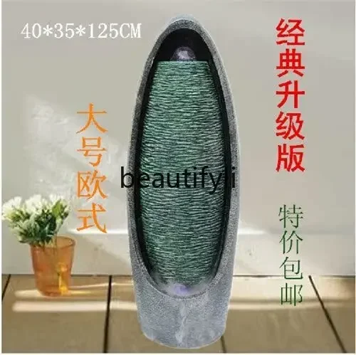 D178  European fountain flowing water office feng shui wheel handicraft decoration gift rockery ornament