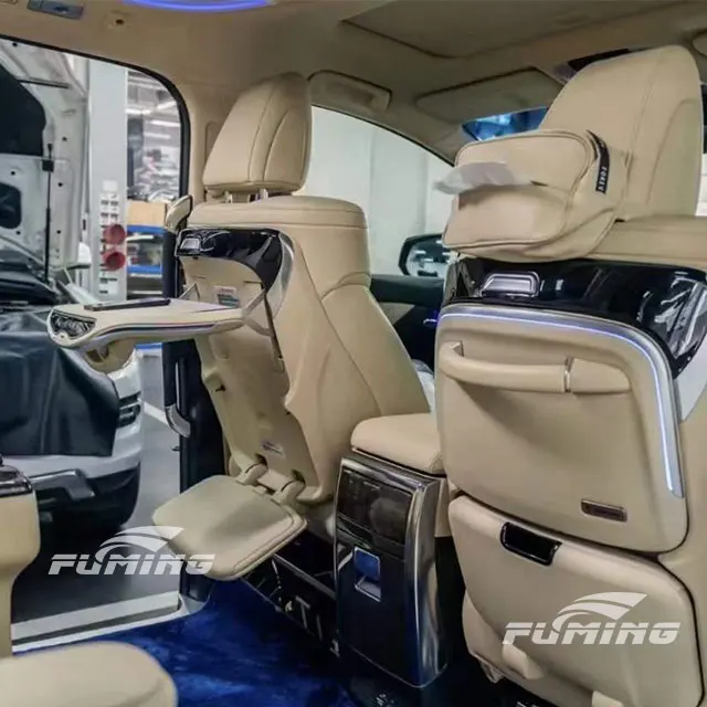 For Toyota Alphard Car Interior Modification Second Row Seat Backrest Upgrade Car Table Board Foldable Electric Small Table