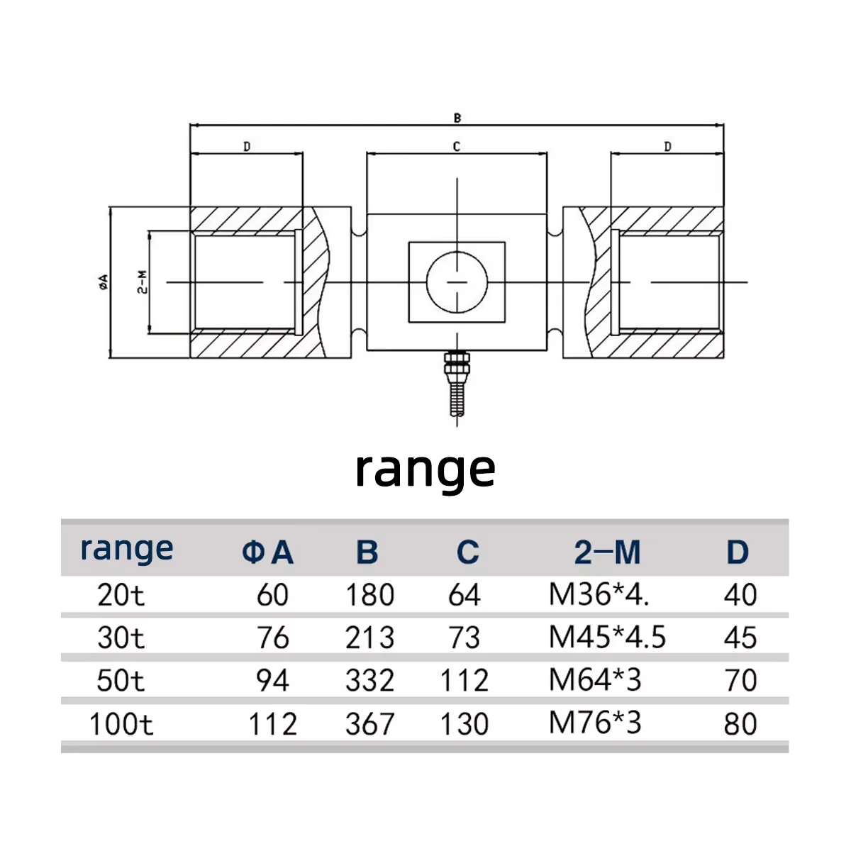 High-Precision 6-Axis Truck Scale Load Cell - 1000Kg Stainless Steel Force Sensor | For Heavy-Duty Weighing, Logistics & Industr