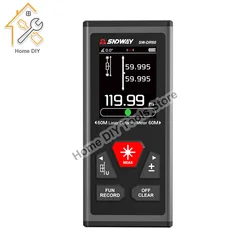 60/100M Dual Laser Digital Rangefinder Bilateral Magnetism Rechargeable Laser Distance Meter with Electronic Angle Sensor