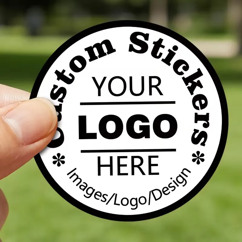 Personalized Your Logo/Picture Waterproof Vinyl Stickers, Printable Logos and Designs for Store Labels, Gift ,Packaging Sealing