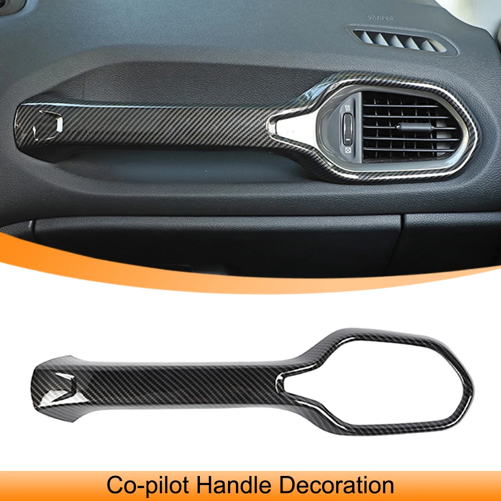 

Car Co-pilot Grab Handle Decoration Cover Trim Stickers for Jeep Renegade 2016-2023 Front Passenger Handle Interior Accessories