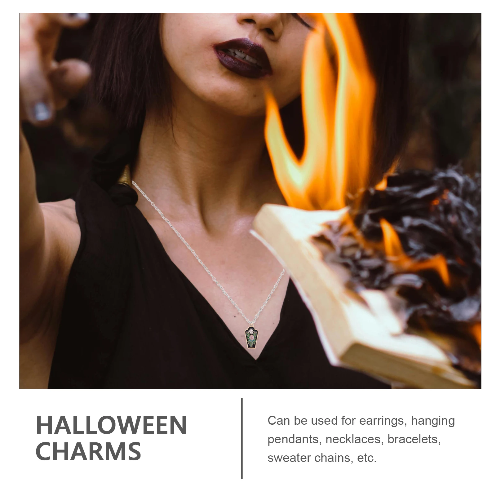 

10 Pcs Halloween Decoration Pendant Diy Charms for Jewellery Making Earrings Accessories Decorative Dangle