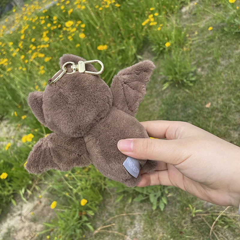 Porte-clés en peluche chauve-souris, pendentif de sac à dos, mignon et doux, gothique, Animal, jouets en peluche pour enfants, cadeau d'halloween, décor de chambre