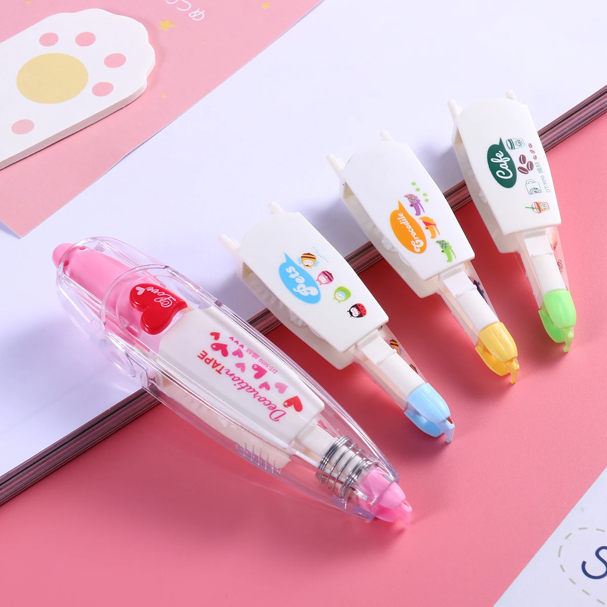 

Creative Correction Tape Set Adorable Push-style Correction Roller For Students School Office Supplies Materials