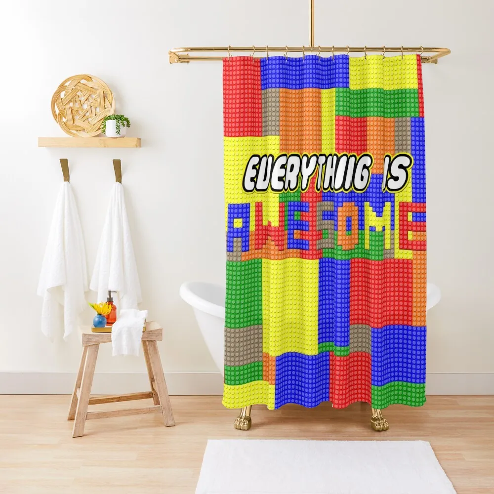 

Blocks are Awesome Shower Curtain Bathroom Fabric In The Bathroom Cute Shower Shower Bathroom Curtain