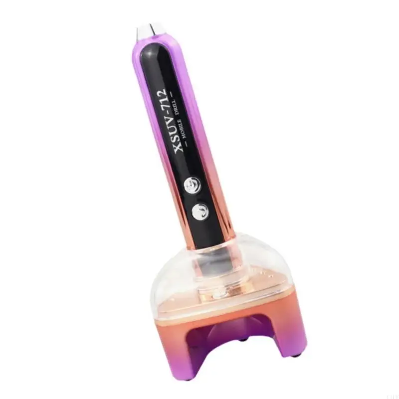 C1FF プロフェッショナル 35000RPM USB Unguis ドリルマシングレードカラーポータブル電気 Unguis ファイルセット静音モーター付き