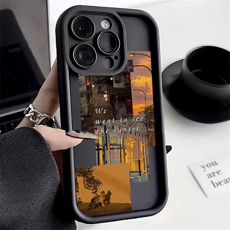 City Life Scenery Phone Case For iPhone 15 14 Pro Max Plus 11 12 13 Pro XS Max 7 8 Plus SE 2 X XR Shockproof protection Cover