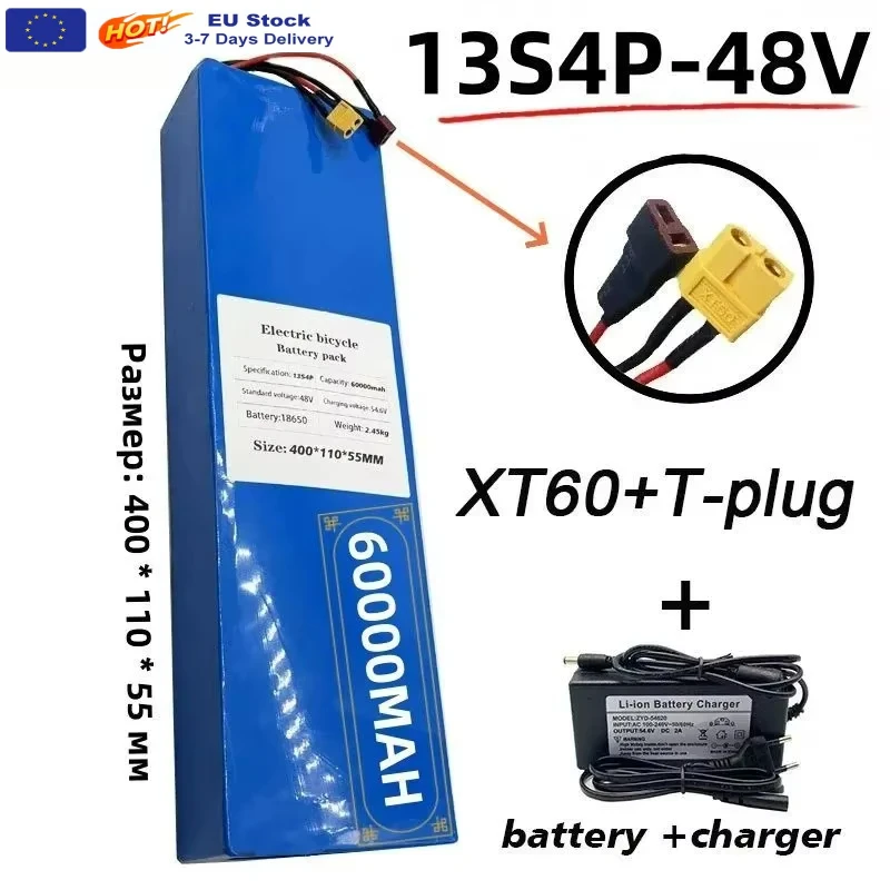 48V 13S4P 60000mAh Elektroroller Li-Ionen-Akku, mit BMS-Schutzsystem, Akku der Kugoo M4/M4Pro/MaxSpeed-Serie