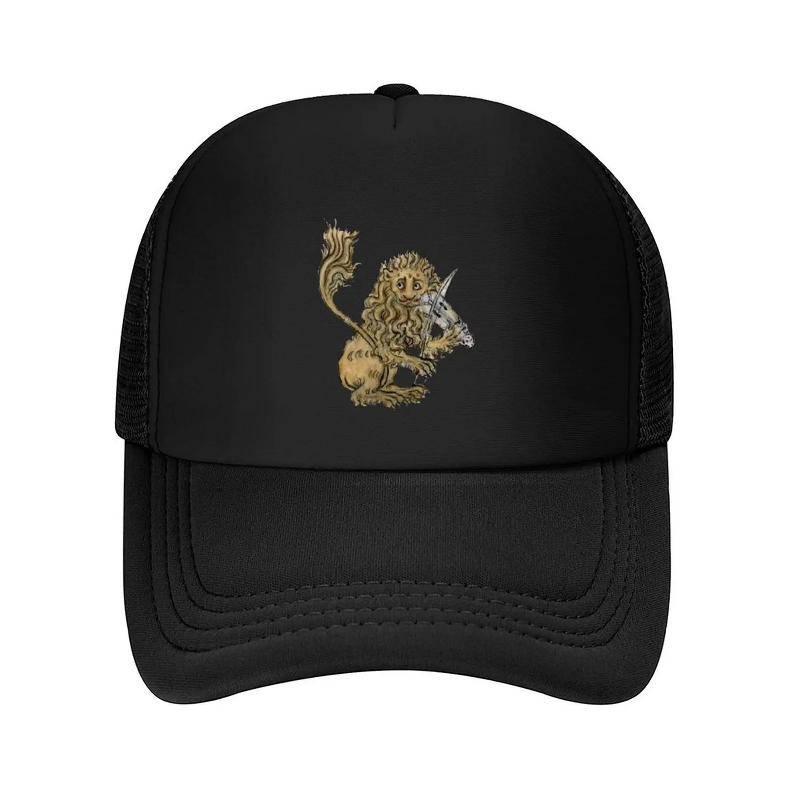 

Medieval Lion Playing Music - Middle Ages Art Baseball Cap Luxury Brand hats on offer Dropshipping |-F-| Mens Hats Women's