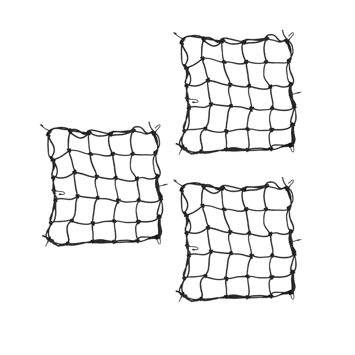 3Pcs Plant Branch Net Rubber Hook Elastic Mesh Indoor Greenhouse Plant Growing Tent Light Receiving Balance Mesh Black