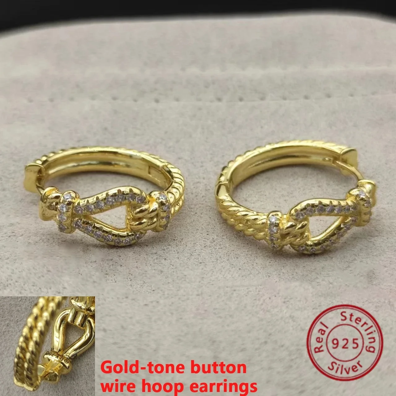 High Quality Stylish Dy Dinner With Gold And Silver Ear Hoops