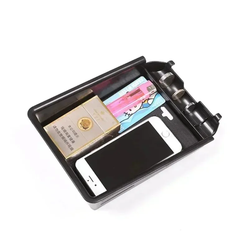 For BMW X3 G01 2018-2024 ABS Black Car Armrest Storage Box Phone Storage Box Tray Interior Car Accessories