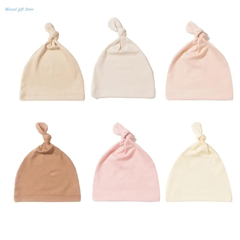 Soft Bonnet Hat Newborns Ear Protections Bonnet Breathable Baby Knotted Hat