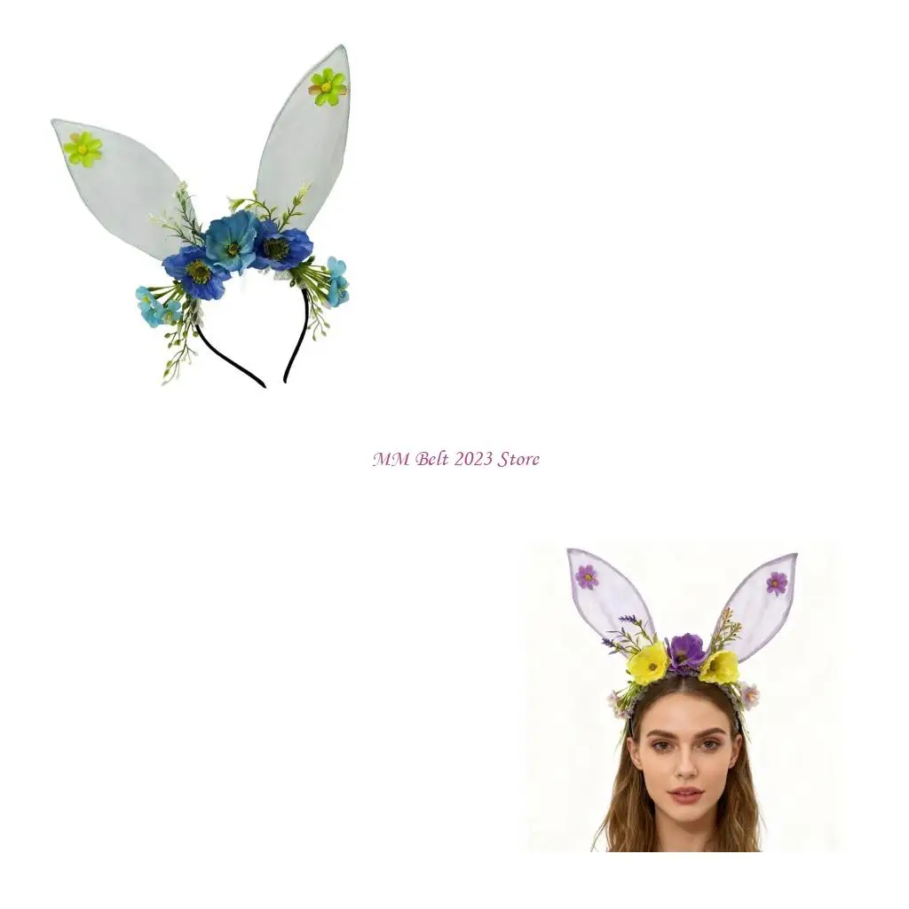 

49ME Safe Rabbit Ears Hairband Photoshoots Props For Infants Toddler Sensitive Users