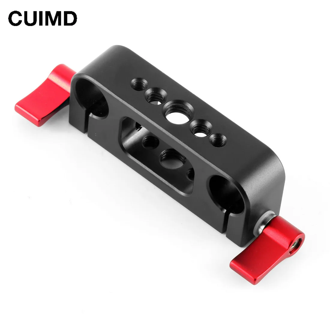 15mm Rod Rig Clamp Double Holes 1/4 3/8 Thread Telephoto Lens Holder Support Rail Photography System For DLSR Camera Cage Parts