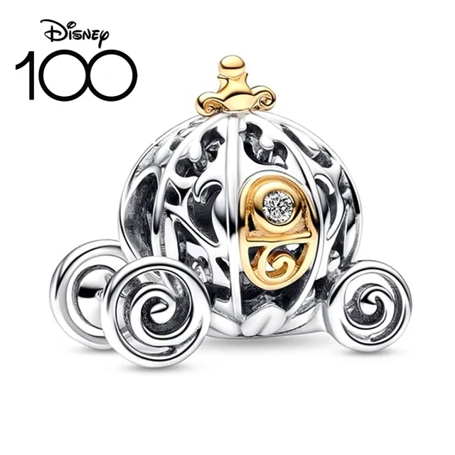 100th Disney 925 Stering Silver Mouse Charms Minnie Clip pendenti perline Fit Pandora braccialetto originale fai da te per gioielli da donna 2024