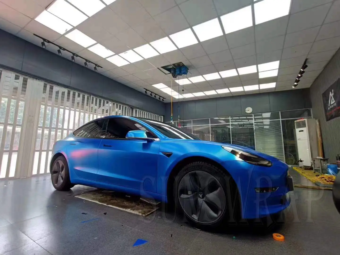 

Морской синий матовый атласный хромированный автомобильный виниловый пленка для мотоцикла, ноутбука, автомобильная наклейка 5x59 футов/рулон