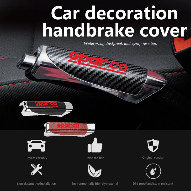 Per accessori per auto con copertura del freno a mano per ingranaggi automatici in fibra di carbonio per auto Sparco