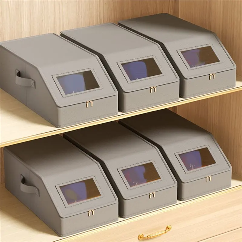 منظم من الورق المقوى القابل للتكديس لعام 2025 لقبعات البيسبول والقبعات - حاوية حامل لرف الخزانة وتخزين غرفة النوم #2