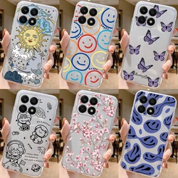 For Honor 400 200 Lite Pro Case Silicone Soft Clear TPU Coque for Honor X8a 2023 Phone Cover X 8a 6.7'' Print Shell Protection