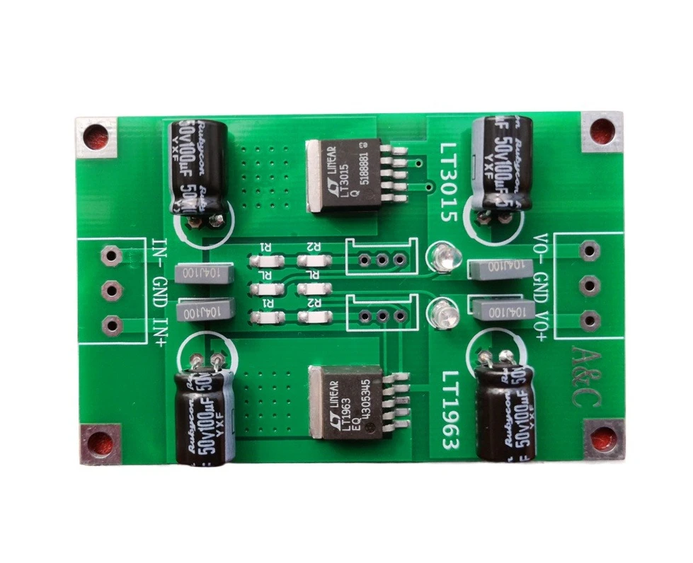 Nvarcher LT1963A/LT3015 module positive and negative voltage DC-DC precision low-noise, linear regulated power supply