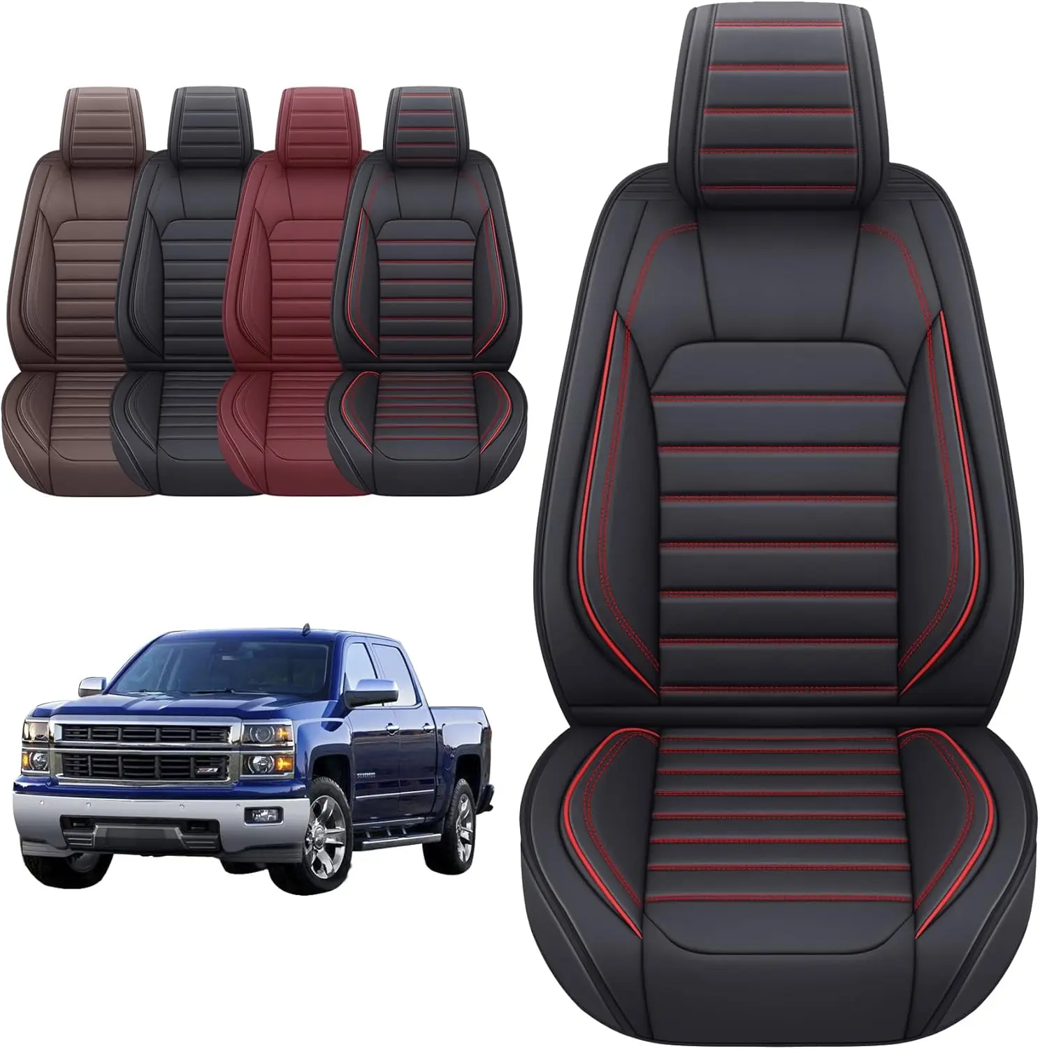 

Truck Seat Covers Compatible with Chevy Silverado GMC Sierra fit 2007-2025 1500/2500/3500HD Trail Boss Z71 Crew Double Extended