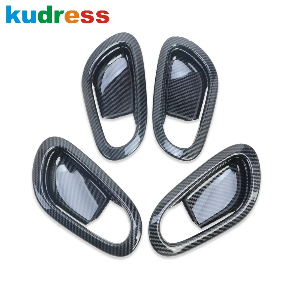 

Car Inside Inner Door Handle Bowl Cover Trim For Nissan Navara NP300 ST 2014-2017 2018 2019 Carbon Fiber Interior Accessories