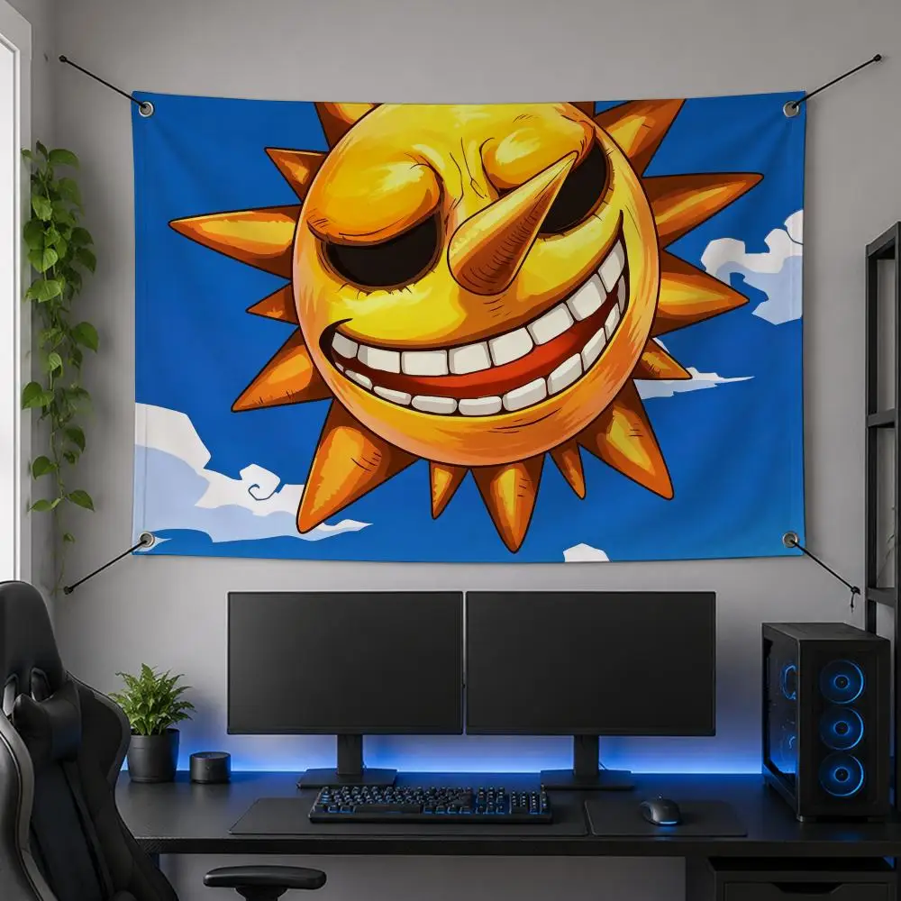 Anime Fantasy S-Soul Eater Flags Flag Banner for Bedroom Dorm Party Home Living Room Game Room Gift