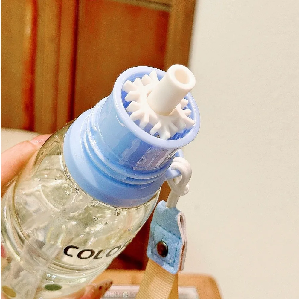 

Summer Cartoon Prints Straw Cup Plastic Large Capacity Clear Water Jugs 700ml Portable Travel Water Bottle