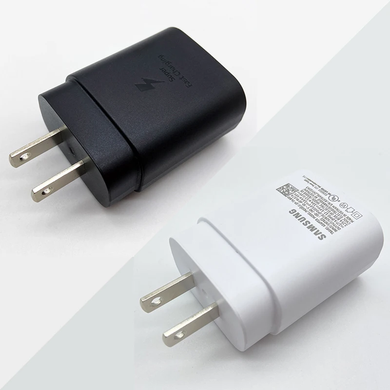 Samsung US Plug Charger USB C Adapter 25W PD Fast Charging Mobile Phone Adapter For Galaxy S24 S23 S23FE Z Fold 6 5 A55 A54